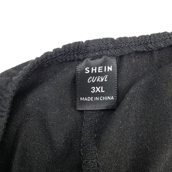 Shein Curve Black Lace Halter Tank Top With Tie Back & Open Back Sleeveless 3XL - Picture 6 of 10